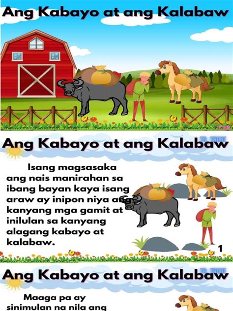 Ang Kalabaw At Ang Kabayo .